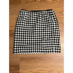 Talbot's Plus Size Houndstooth Pattern Skirt 18W